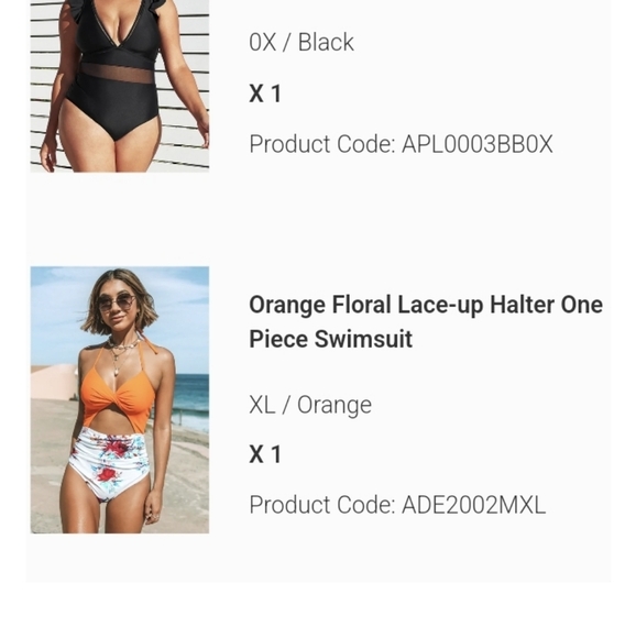 Cupshe NWT Floral Swimsuit XL - Picture 2 of 5